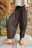 Kiti Paisley Damask 7/8 Barrel Leg Pant Coffee Bean